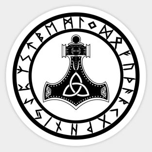 Mjolnir /// Rune Circle Sticker